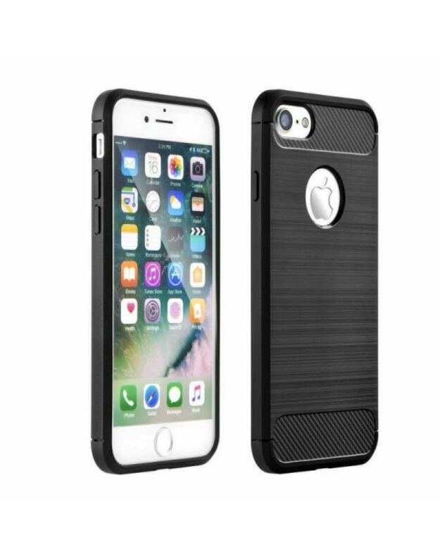 Forcell Carbon iPhone XR juodas galinis dangtelis
