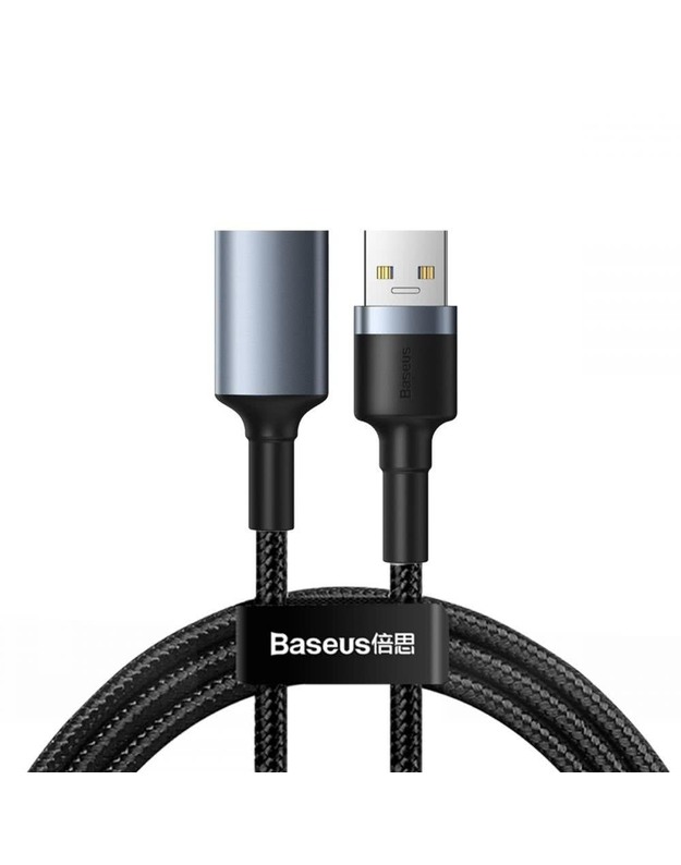 „Cable Baseus “ kabelis USB3.0 kištukas į USB3.0 lizdas, 2A, 1 m, tamsiai pilkas