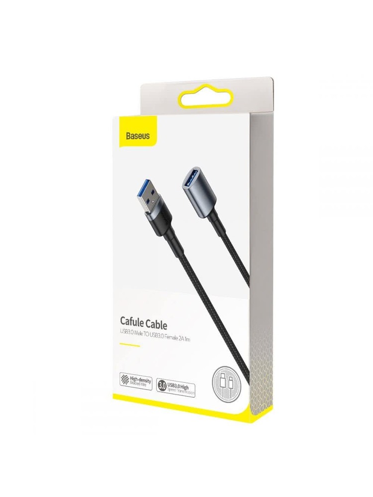 „Cable Baseus “ kabelis USB3.0 kištukas į USB3.0 lizdas, 2A, 1 m, tamsiai pilkas