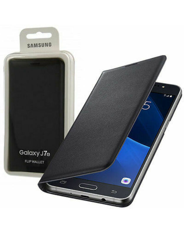 Originalus Samsung dėklas Flip Samsung Galaxy J7 2016, juodas