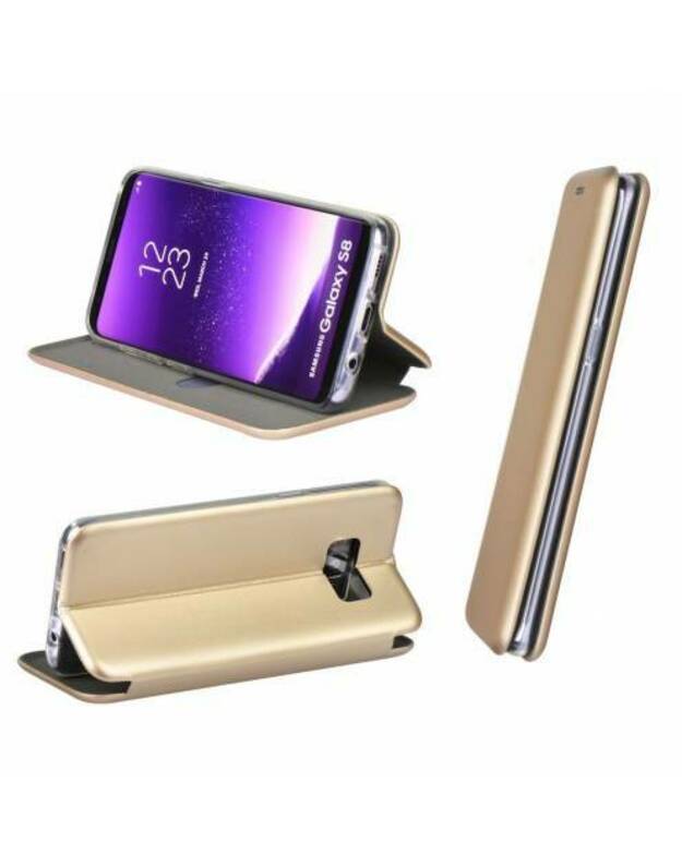 Samsung Galaxy J4 Plus (2018), magnetinis dėklas auksinis
