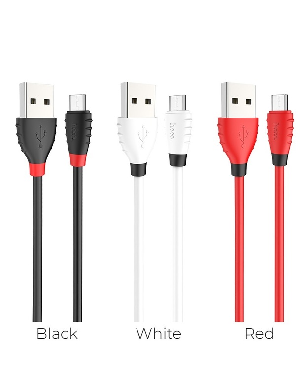 USB laidas - MicroUSB HOCO X27, baltas