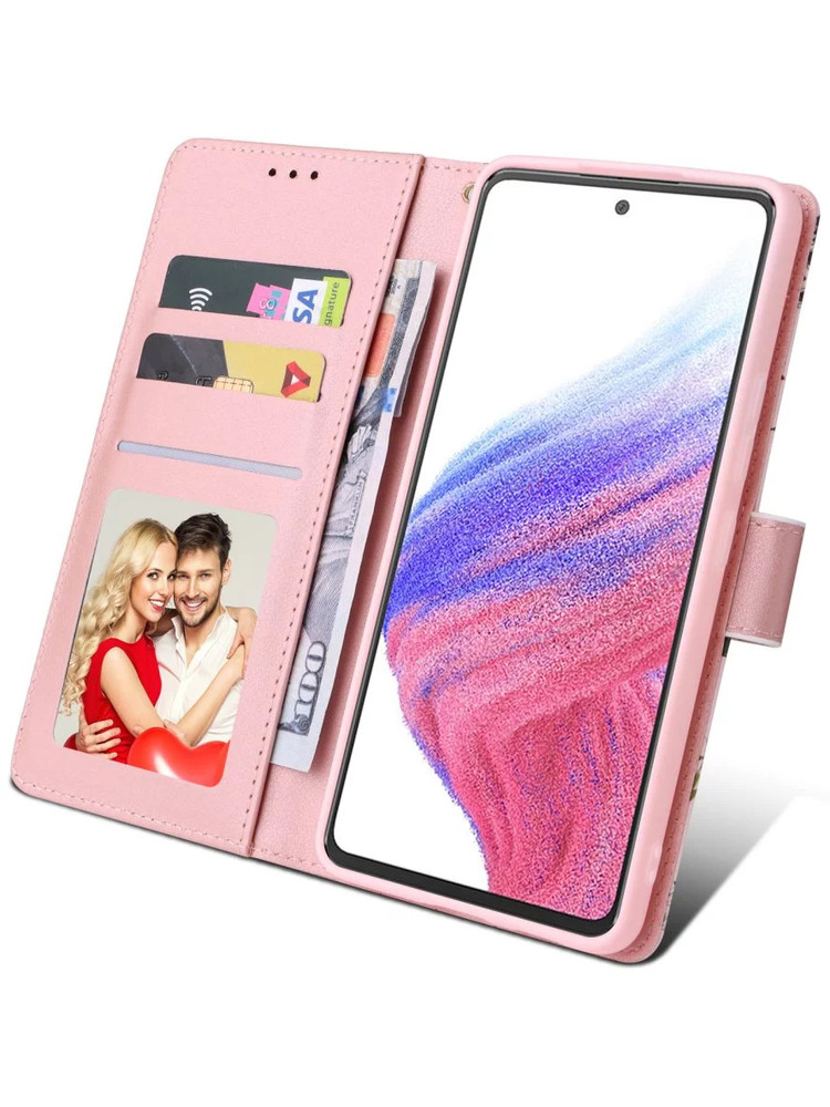 Dangtis TECH-PROTECT WALLET GALAXY A53 5G GARDEN PINK