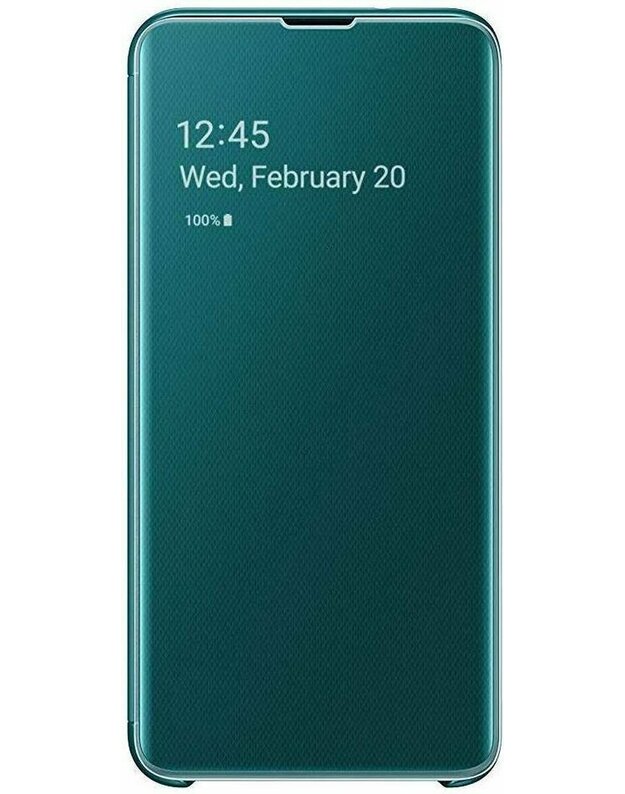 Samsung Clear View dėklas – Samsung Galaxy S10e – žalias