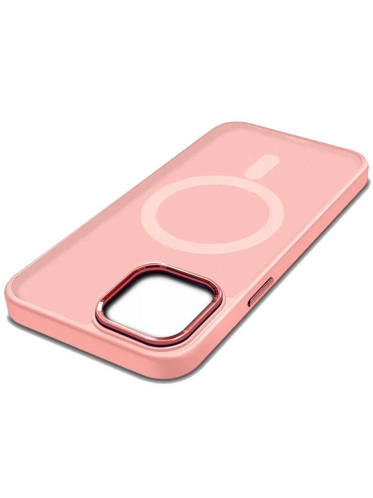 Dėklas APPLE IPHONE 15 PLUS Matt MagSafe šviesiai rožinis