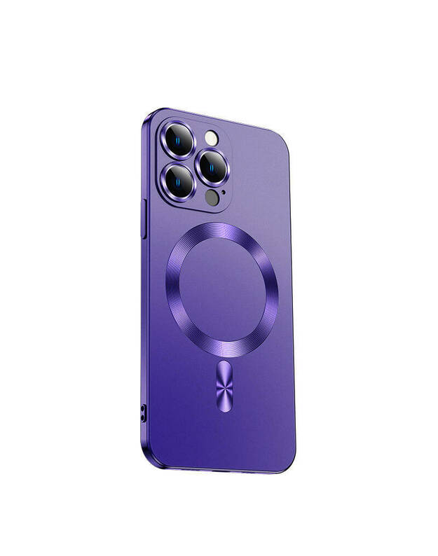 Dėklas APPLE IPHONE 15 PRO Minkštas MagSafe violetinis