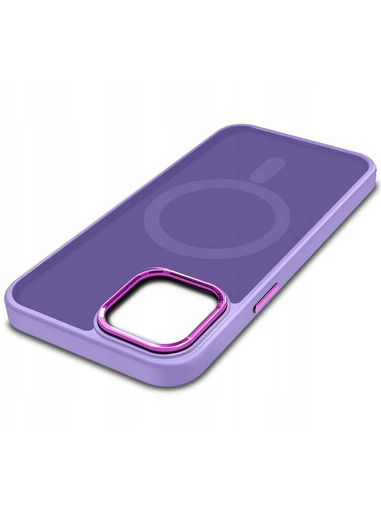 Dėklas APPLE IPHONE 15 Matt MagSafe violetinis