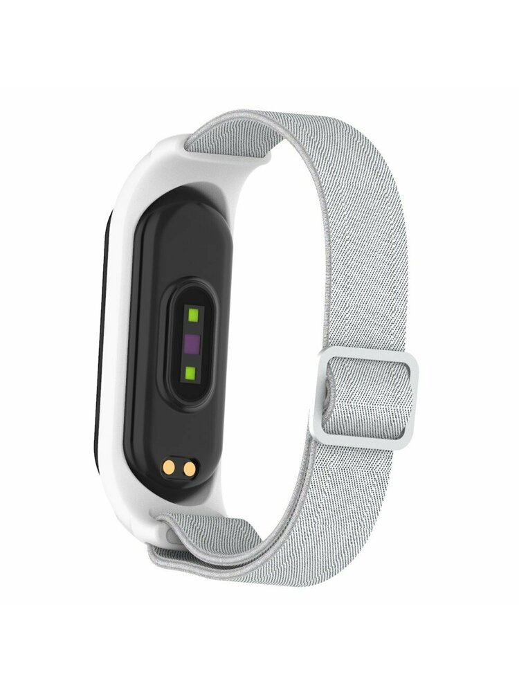 Nailoninis dirželis, skirtas Xiaomi Mi Band 3/4/5/6 – sidabrinis