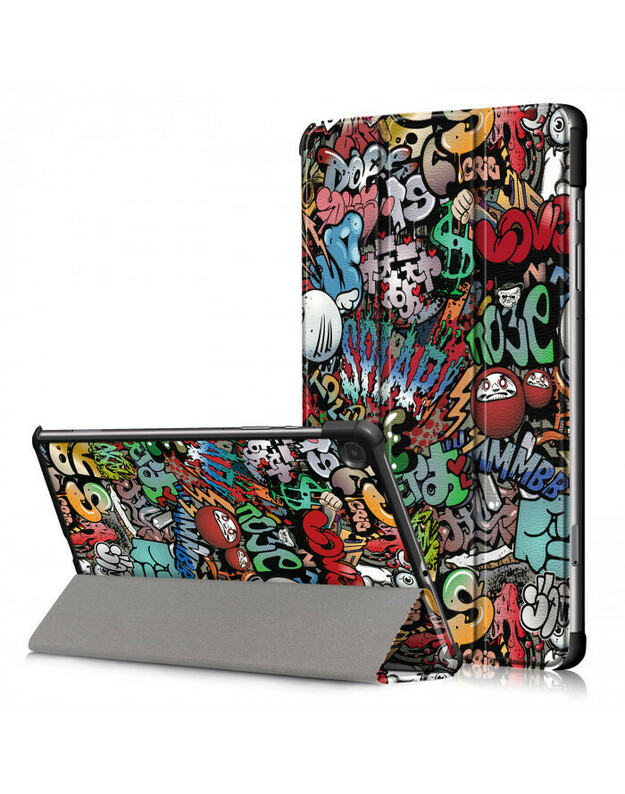 Dėklas Smart Leather Samsung T500 / T505 Tab A7 10.4 2020 graffiti