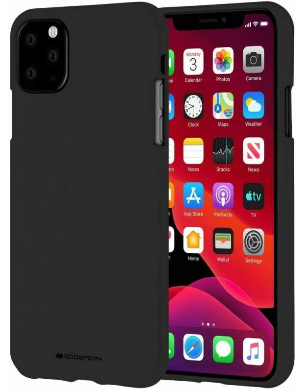 Juodas dėklas Apple iPhone 11 Pro "Mercury Soft"