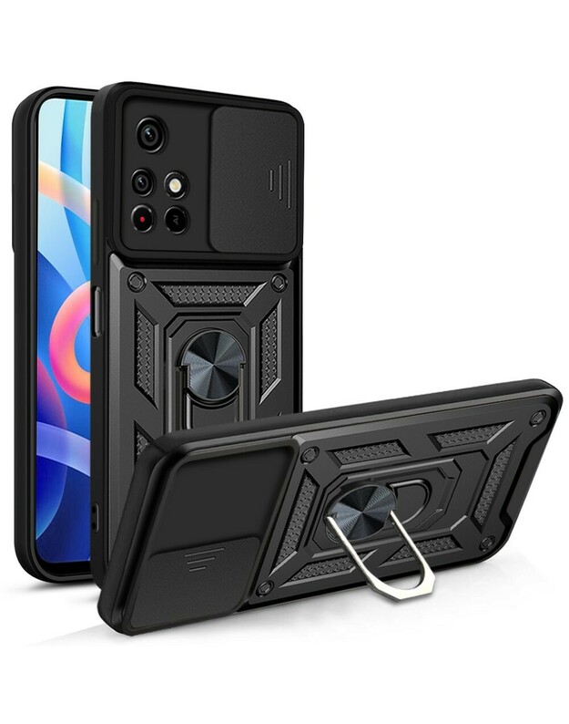 Etui NOX Camera Slide do Xiaomi Redmi Note 11 5G/Poco M4 Pro 5G, juodas