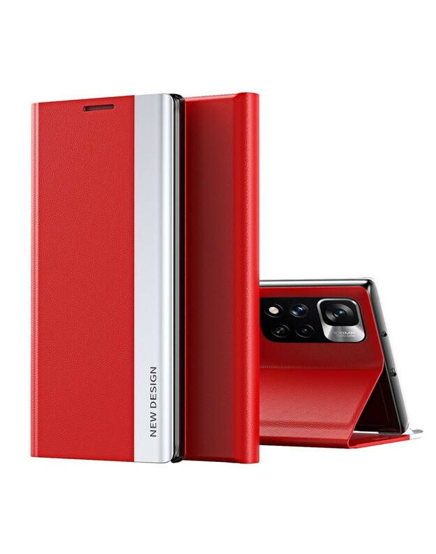 Etui Side Magnetic do Xiaomi Redmi Note 11 5G /Poco M4 Pro 5G, Raudonas