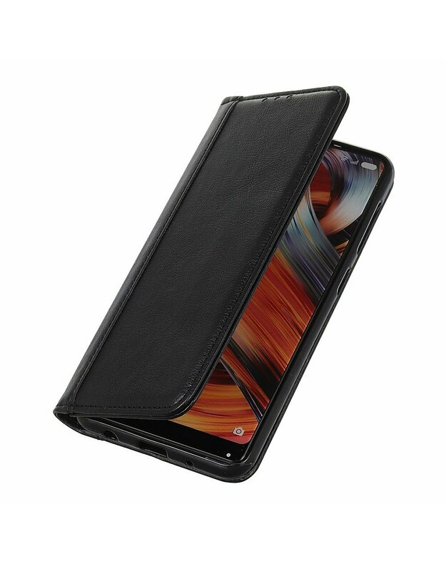 Piniginės dėklas, skirtas Xiaomi Redmi 9A – Litchi Leather – juodas