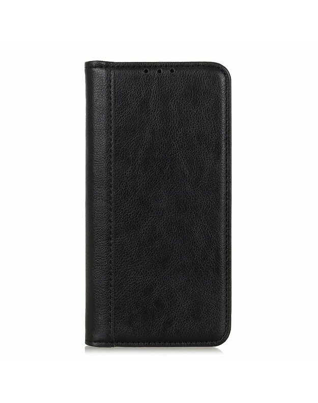 Piniginės dėklas, skirtas Xiaomi Redmi 9C - Litchi Leather - juodas