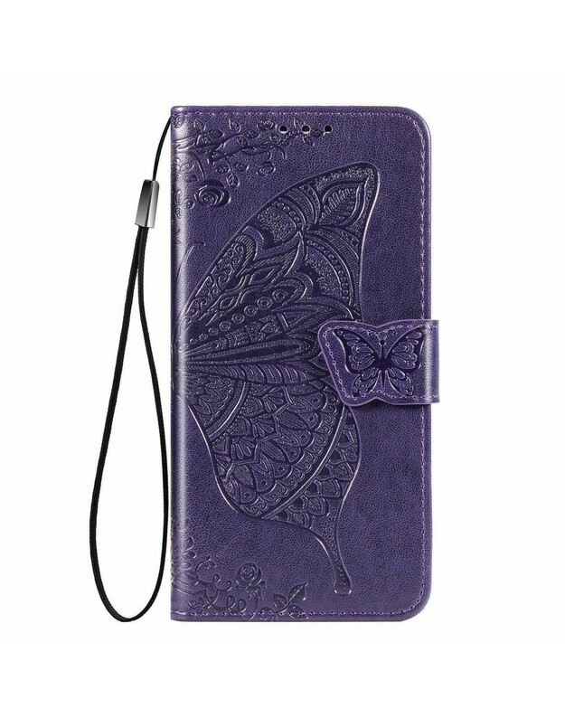 Etui Wallet do Xiaomi Redmi Note 11 5G / Poco M4 Pro 5G , Butterfly, violetine