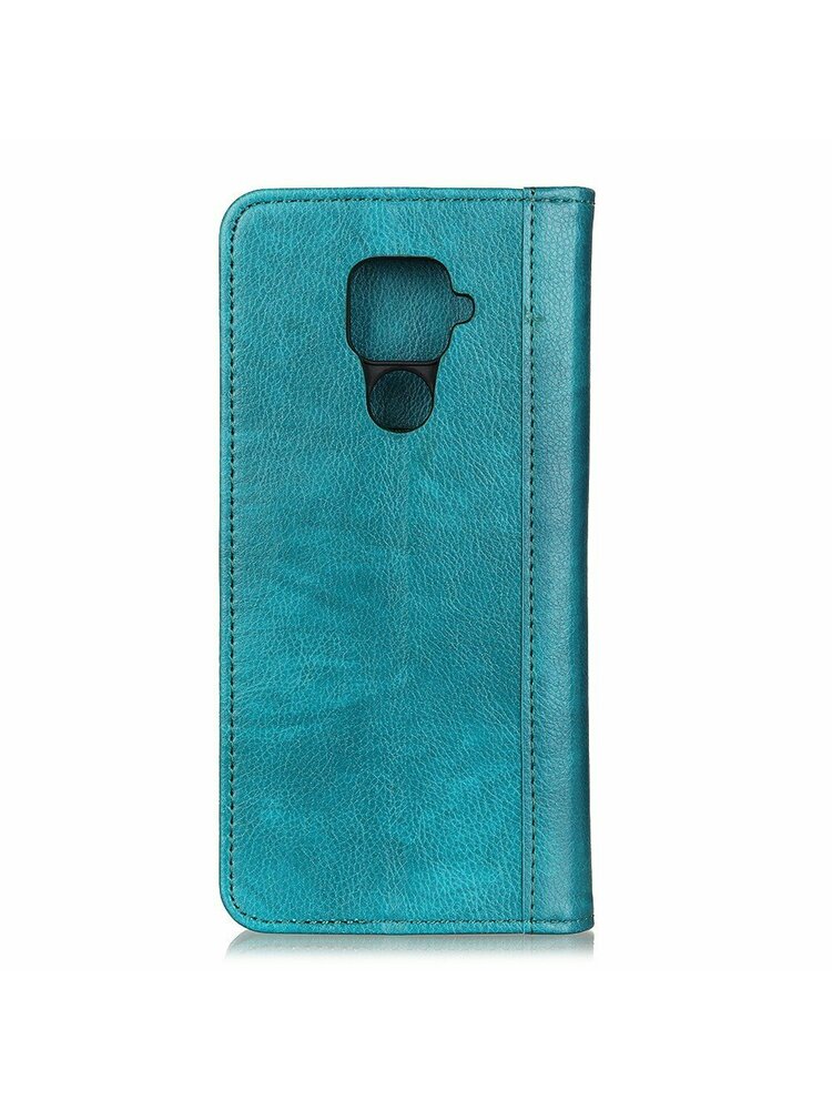 Piniginės dėklas, skirtas Xiaomi Redmi Note 9 - Litchi Leather - Baby Blue