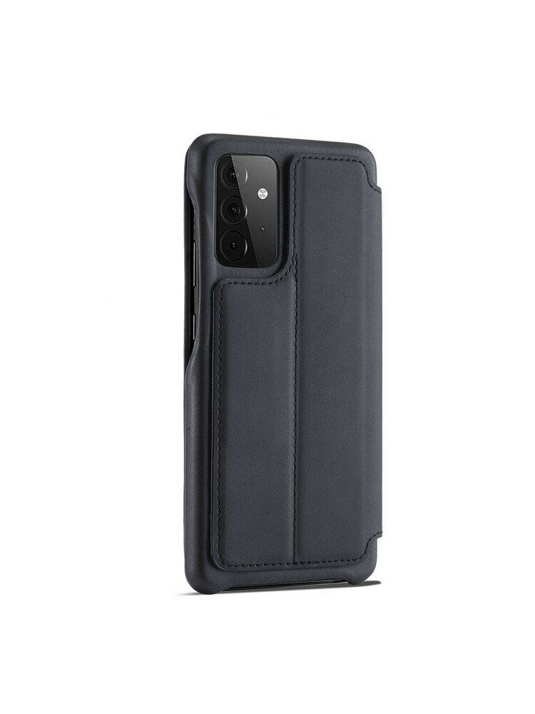 Piniginės odinis dėklas, skirtas Samsung Galaxy A52 5G / 4G, LC.IMEEKE, juodas