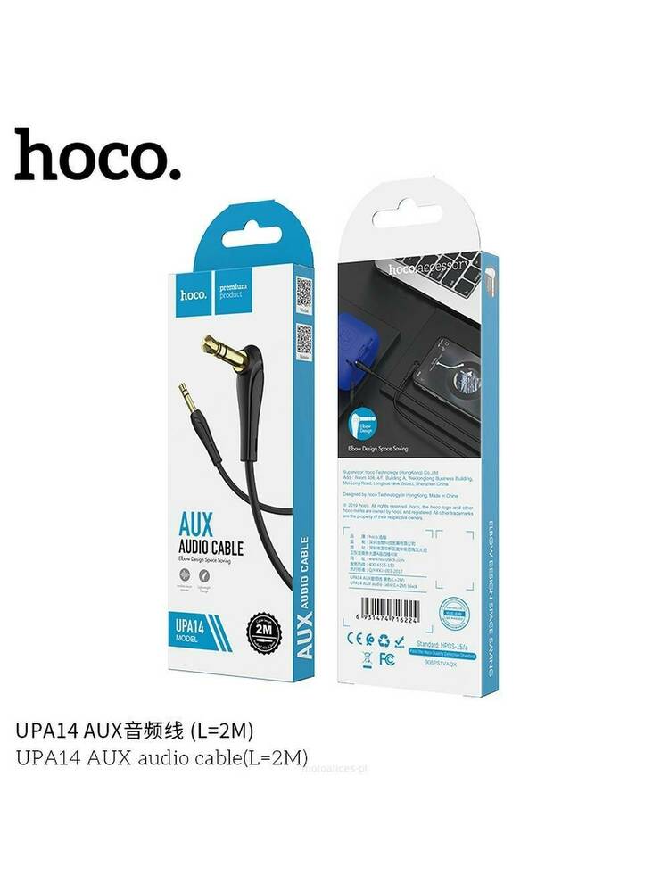 HOCO AUX Jack 3,5 mm garso kabelis UPA14 2 metrai juodas