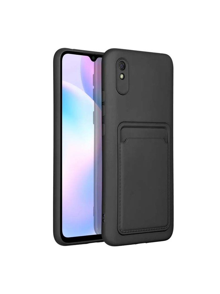 Galinis dangtelis Kortelės dėklas juodas - Xiaomi Redmi 9A / 9AT