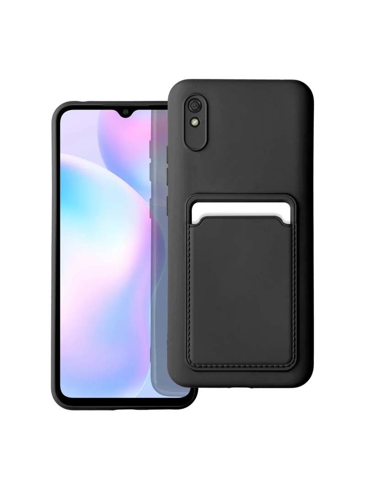 Galinis dangtelis Kortelės dėklas juodas - Xiaomi Redmi 9A / 9AT